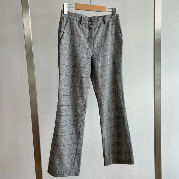 Valentino Black & White Houndstooth Wool Straight-Leg Trousers - Picture 2 of 5